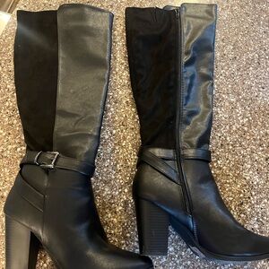 Elegant Black Knee-High Boots